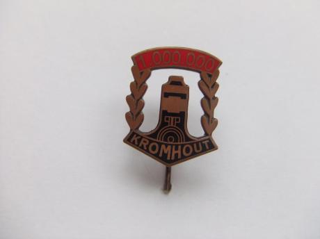 Kromhout 1.000.000 km rood-zwart emaille